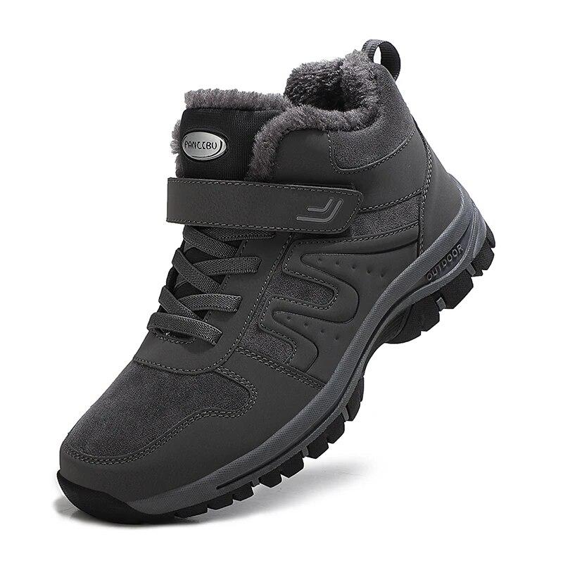 Warm Men Winter Boots Outdoor Plush Warm Ankle Boots Lightweight Couple Walking Shoes Women Waterproof Snow Boots Winter Cotton Shoes
