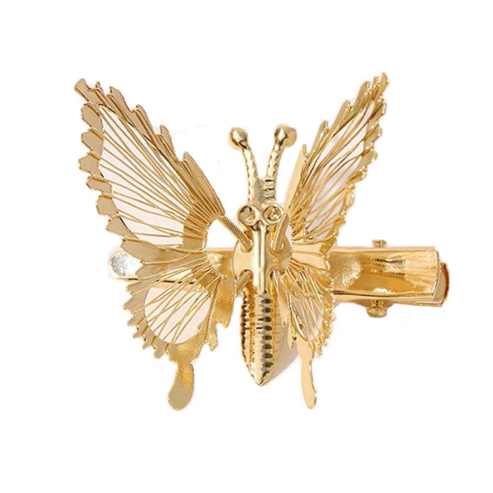 Spring Moving Butterfly Hairpin Gold Silver Bangs Hairclip Gift Butterfly Hair Clip