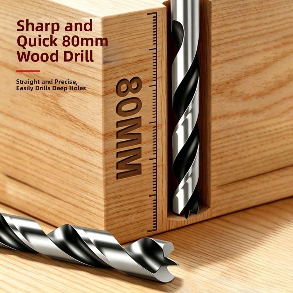 Hex Shank Woodworking Drill Bit Three-Pointed Woodworking Hole Cutter  DIY Wood Drilling
