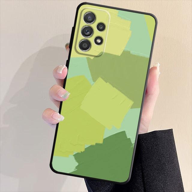 Custodia Nera Opaca Morbida Per Samsung Galaxy A53 A22 A71 A31 A51 A52 A23 A33 A32 A21s A72 A13 A11 A91 A14 Cover Funda Pittura ad Olio