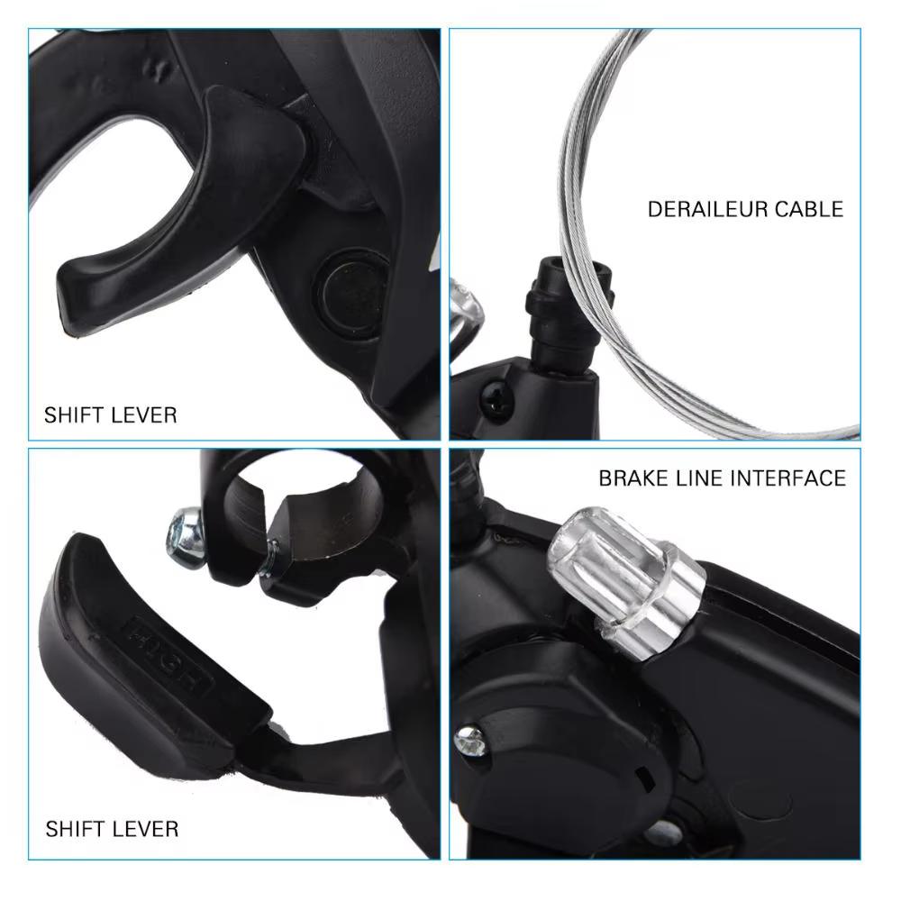 3x7, 21 viteze, manete de schimbător de viteze pentru bicicletă, frână, mâner cu disc, manete de frână, cu cablu de schimbare, accesorii pentru bicicletă pentru bicicletă de drum MTB