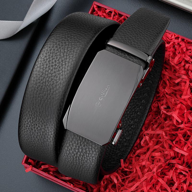 

Мужской кожаный ремень Goldlion с автоматической пряжкой 120cm