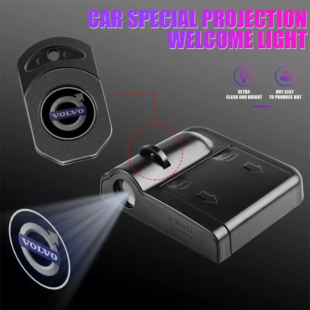 4PCS Car Led Door Welcome Lights Ambient Lamps Projectors Accessorie For Volvo XC60 V40 V50 V60 S60 XC90 XC40 S40 XC70 C30 C70