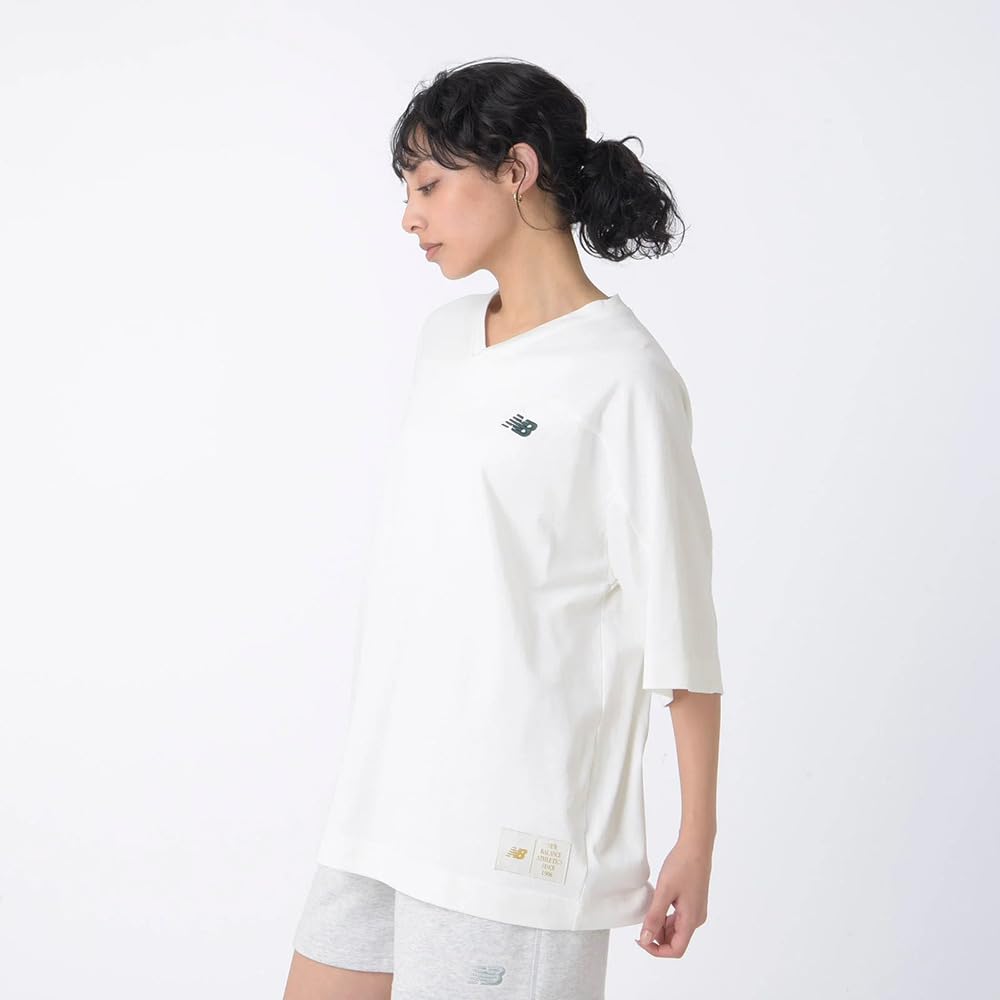 Short Sleeve Greatest Hits Football SST [New Balance] Women's T-Shirt Sportswear's T-Shirt (WT41512) (Sea Salt)