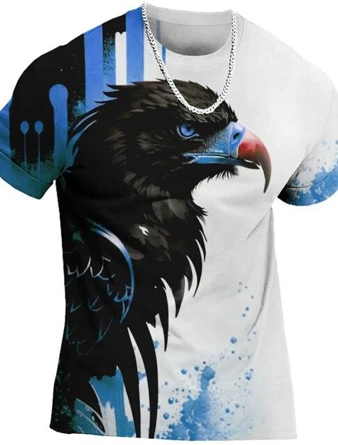 Animal Men's T-Shirt 3d Wolf Print Men's Tops Casual Short-Sleeved Simple T-Shirt Summer O-Neck T-Shirt Men's Oversized Clothing