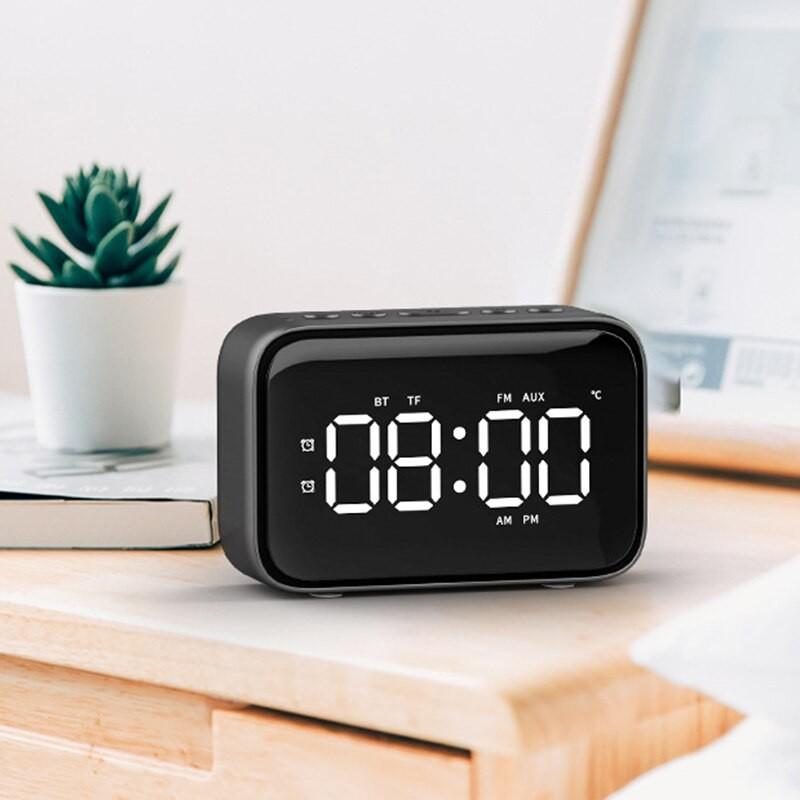 Dual Alarms 3 Levels of Brightness Adjustment Clock Wireless Digital Alarm Clock Radio Multifunctional Bluetooth Speakers
