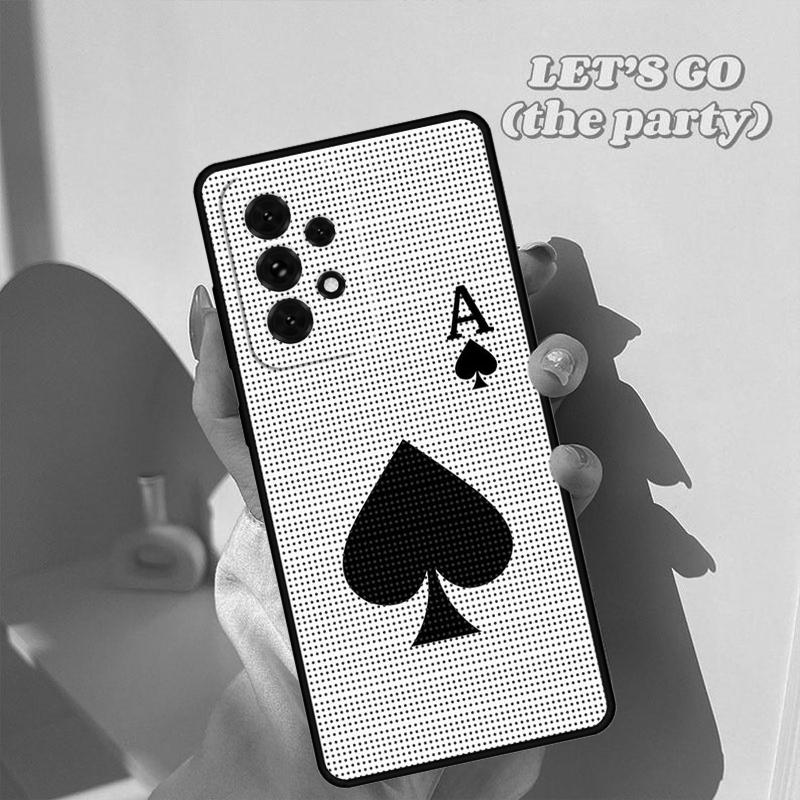 

Poker Playing Cards phone case For Samsung Galaxy A42 A31 A40 A51 A71 A32 A80 A91 A52 A72 A73 A20e A21S A50 A70 A11 A12 Cover For Samsung A11