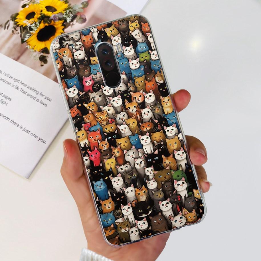 Para Xiaomi Pocophone F1 Funda Poco F1 Moda Flor Cubierta Silicona Suave Delgada Funda de Teléfono Para xiaomi Pocophone F1 Global F 1 Funda