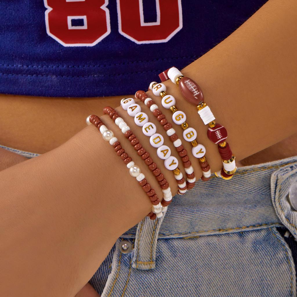 Sports Jewelry Geometric Alloy Handmade Unisex Bracelet For Sports Enthusiasts