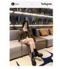 Martin boots women's 2025 new thick-soled medium boots small autumn and winter velvet boots Chelsea boots cigarette boots