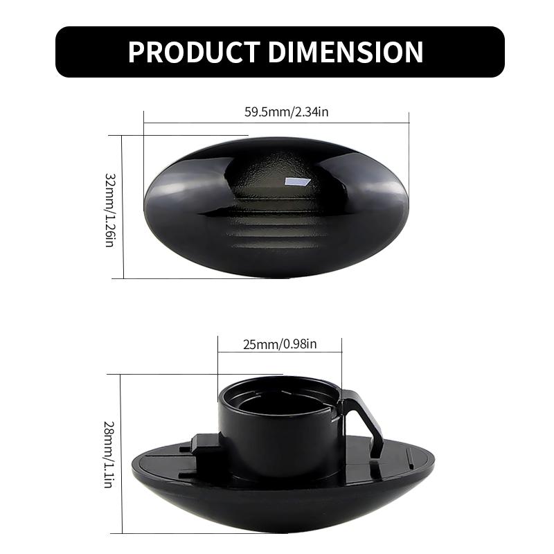 2PCS No Bulb Car Front Side Marker Turn Signal Lamp Housing Covers For Mini Cooper R50 2002-2006 R52 2004-2008 R53 2002-2006