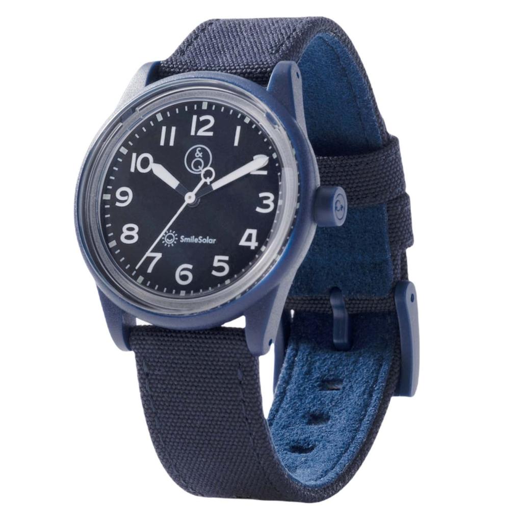 SmileSolar Smile Analog Waterproof Watch Blue Q&Q (Q&Q Solar) Solar-Powered R01A-003JK Women's