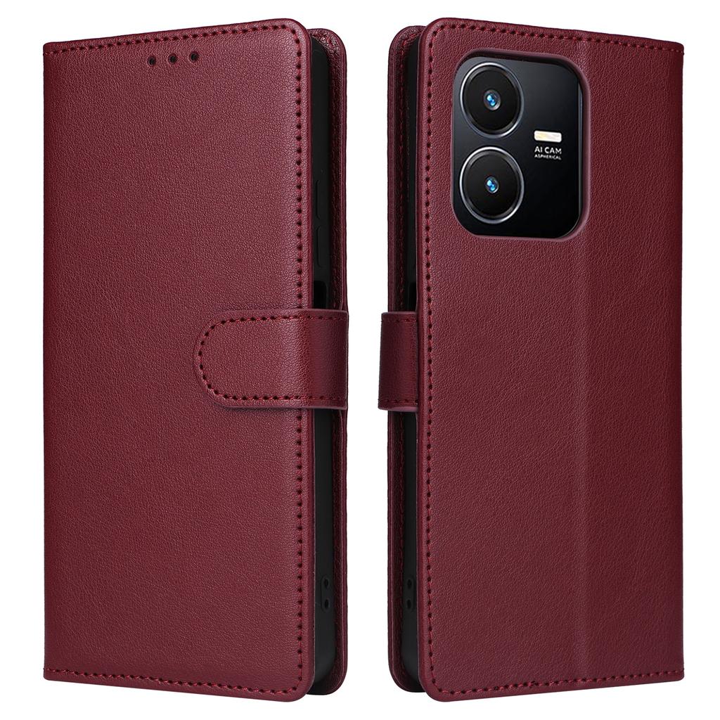For vivo Y22 4G/Y22s 4G/Y35 4G (2022) Case Wallet Stand View PU Leather Phone Cover