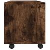 Vidaxl TV Cabinet, On Wheels, Smoked Oak, 90X35X35 Cm