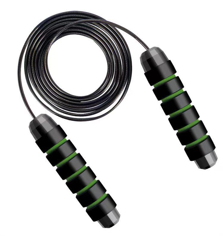 Adjustable Steel Wire Weighted Jump Rope with Double Bearings for Fitness, Weight Loss, and Junior High Training
