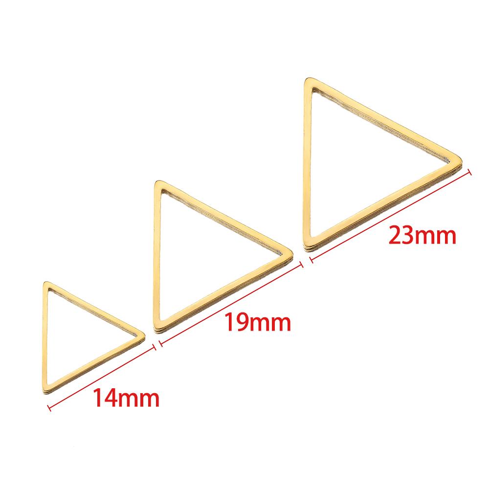 20pcs Stainless Steel Triangle Frame Charms Pendants for Earrings Necklace Bracelet DIY Jewelry Making Accessories Wholesale