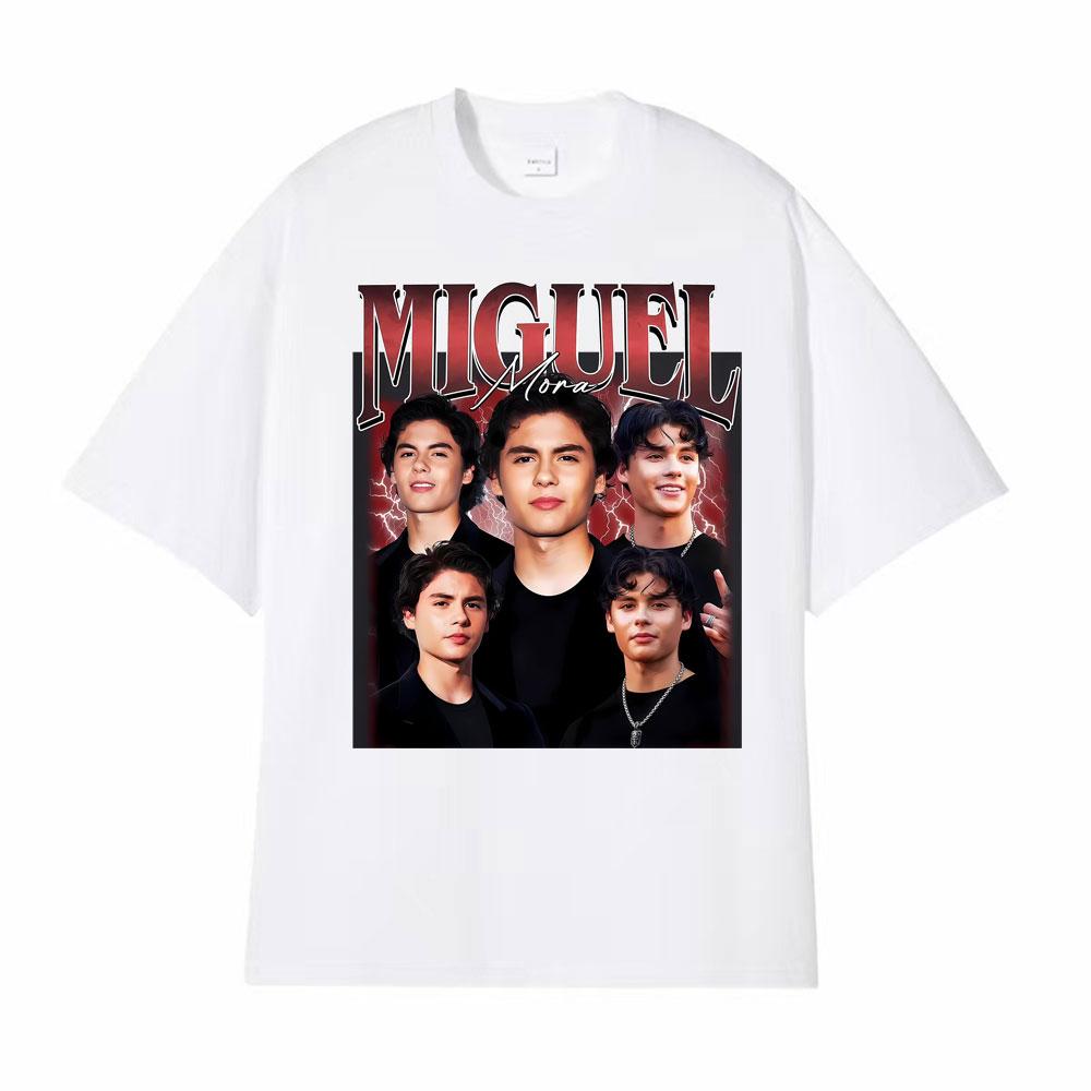 Miguel Mora Vintage Funny Meme Printed T Shirts Men Women Fashion Oversized Streetwear T Shirt Casual Loose 100% Cotton T-shirts
