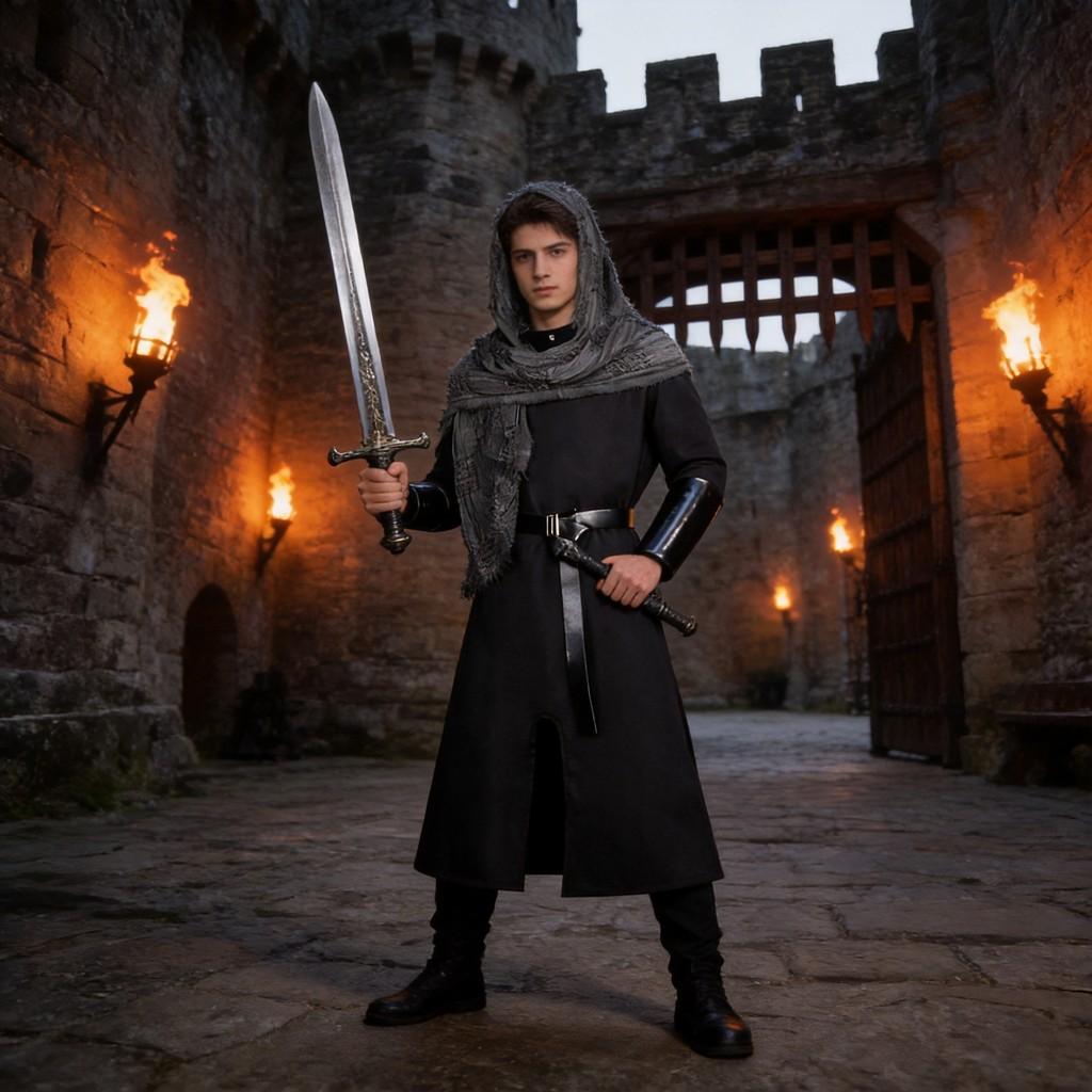 Templar Order Cosplay Suit With Hood For Costume Parties And Conventions