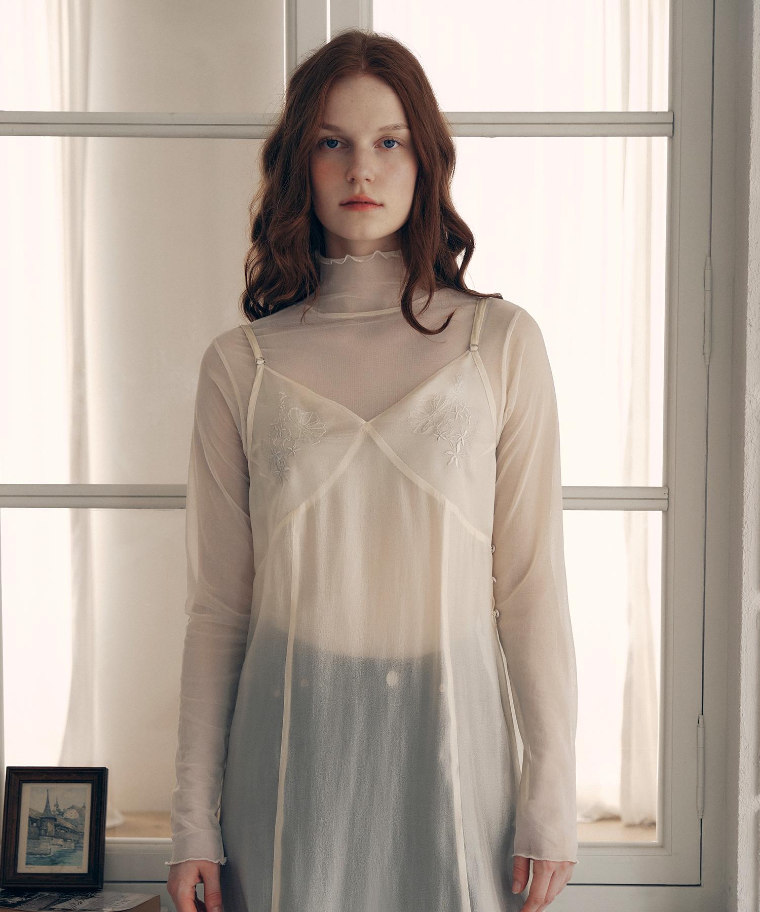 Lora Lora Basic Layered T-Shirt Ivory Ivory/Free