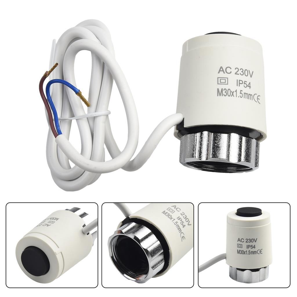 230v Floor Heating Actuator Electric Thermal Actuators Radiator 50Hz 2w 110N IP54 For Electric Heating Home Expansion Valve