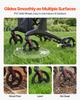 Rollator Walker with Seat for Seniors, Foldable Lightweight Rolling Walker, Carbon Fiber Mobility Walking Aid with 8" Solid PVC Wheels and Adjustable