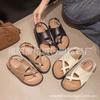 Retro Versatile Beach Shoes Niche Fashion Color Matching Toe Sandals Women's Summer Casual Wear Platform Sandals