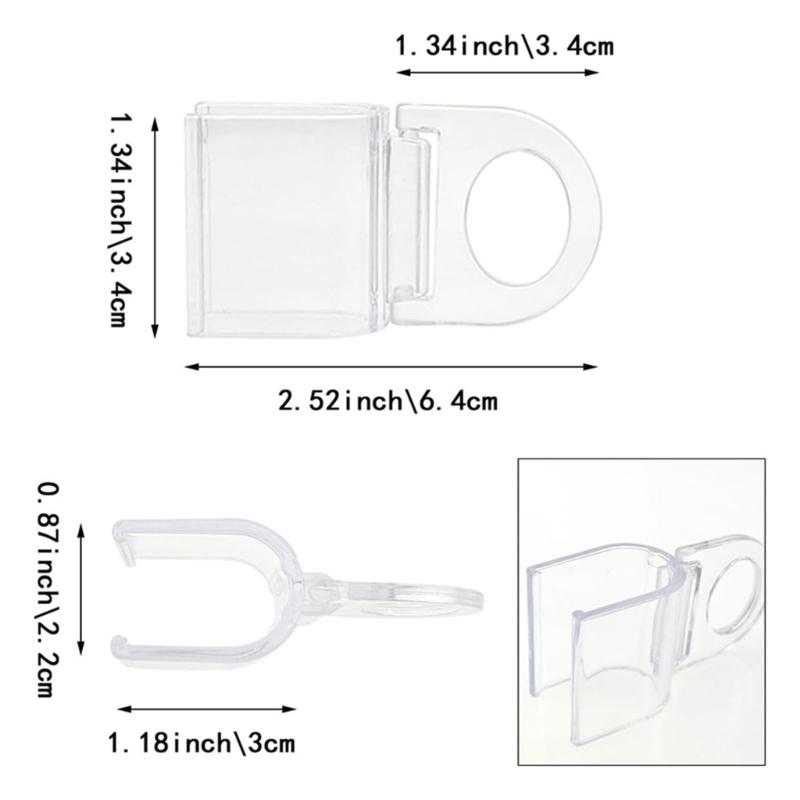 10PCS Clearly Curtain Hook For Roller Blinds U Designs Window Shade Clip No Tool Required Materials