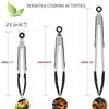 Silicone Tongs Kitchen Stainless Steel BBQ Non-Stick Kitchen Utensils Barbecue Cooking Tong With Joint Lock Kitchen Accessories