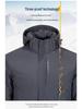 Men's Winter Windproof Waterproof Cotton Jacket with Velvet Lining - Warm Outdoor Coat for Takeaway Riders