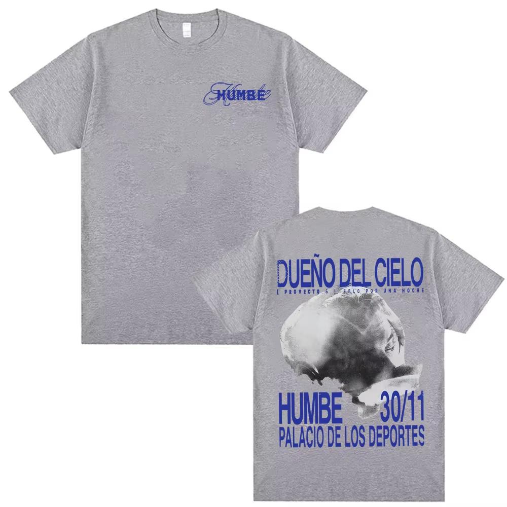 HUMBE DUEÑO DEL CIELO 2026 New Album T Shirts Men Clothing Fashion High Street Tshirts Summer Pop Casual Short Sleeve Top