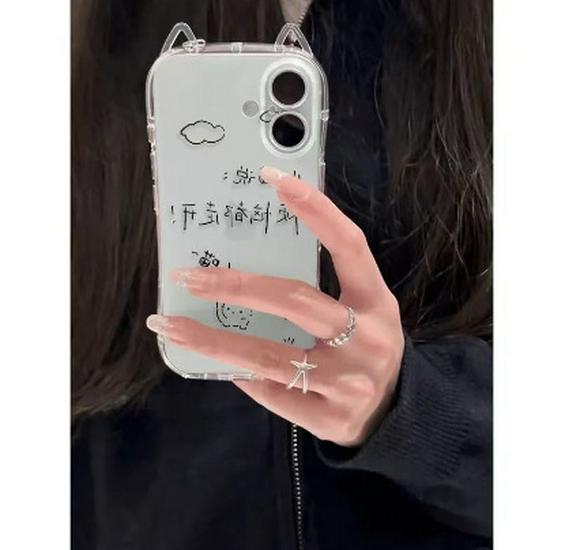 

Cat Ear Kitten Phone Case for Apple 17/16/15/13 Pro/Max - Trendy & Unique Design Apple 12 Pro