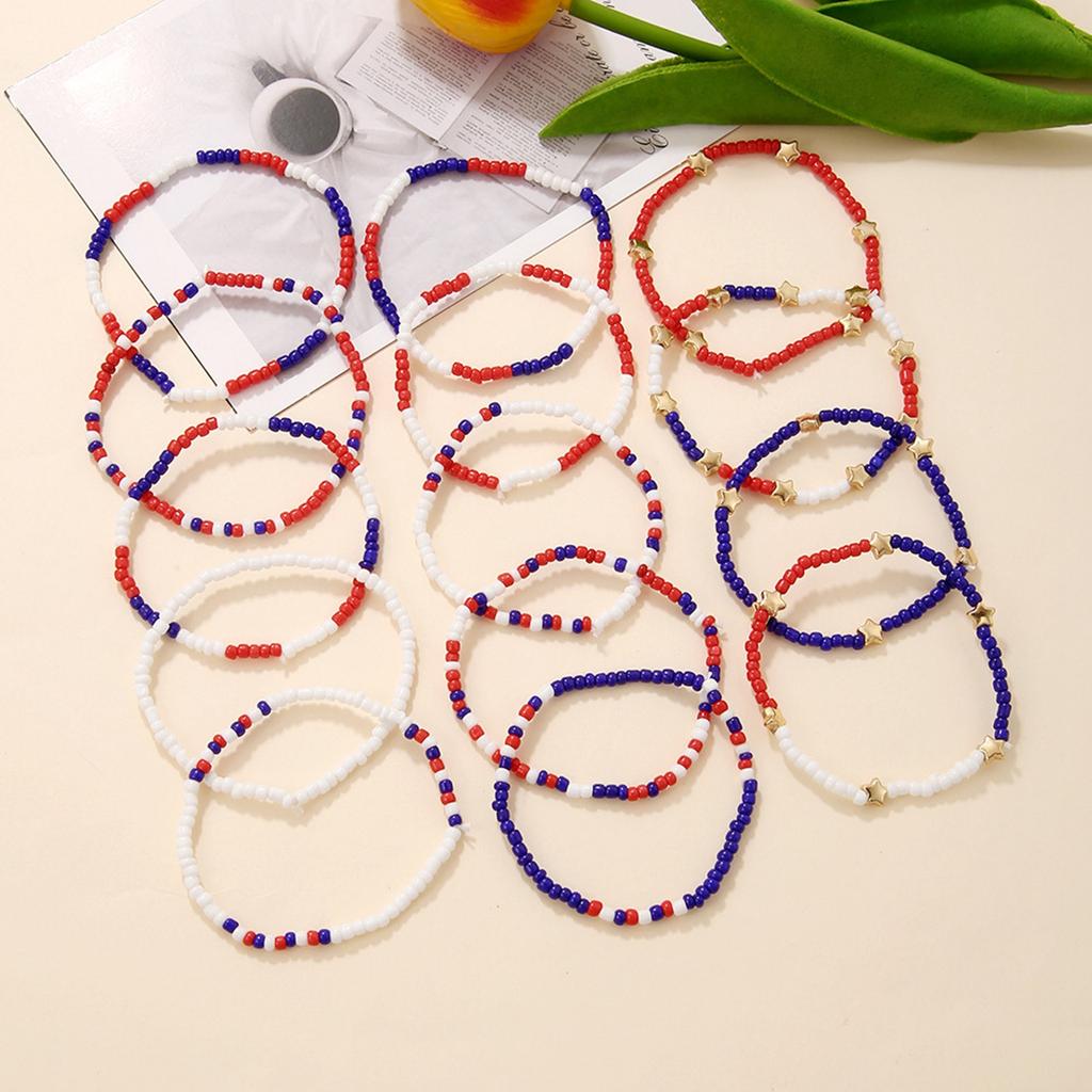 Handmade Bead Bracelet For Independence Day In The United States