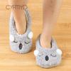 Winter Women Socks Slippers New Funny Koalas Cartoon Cotton Cute Anti-Slip Slippers Bedroom Flat Girl Gift Plush Fluffy Shoes