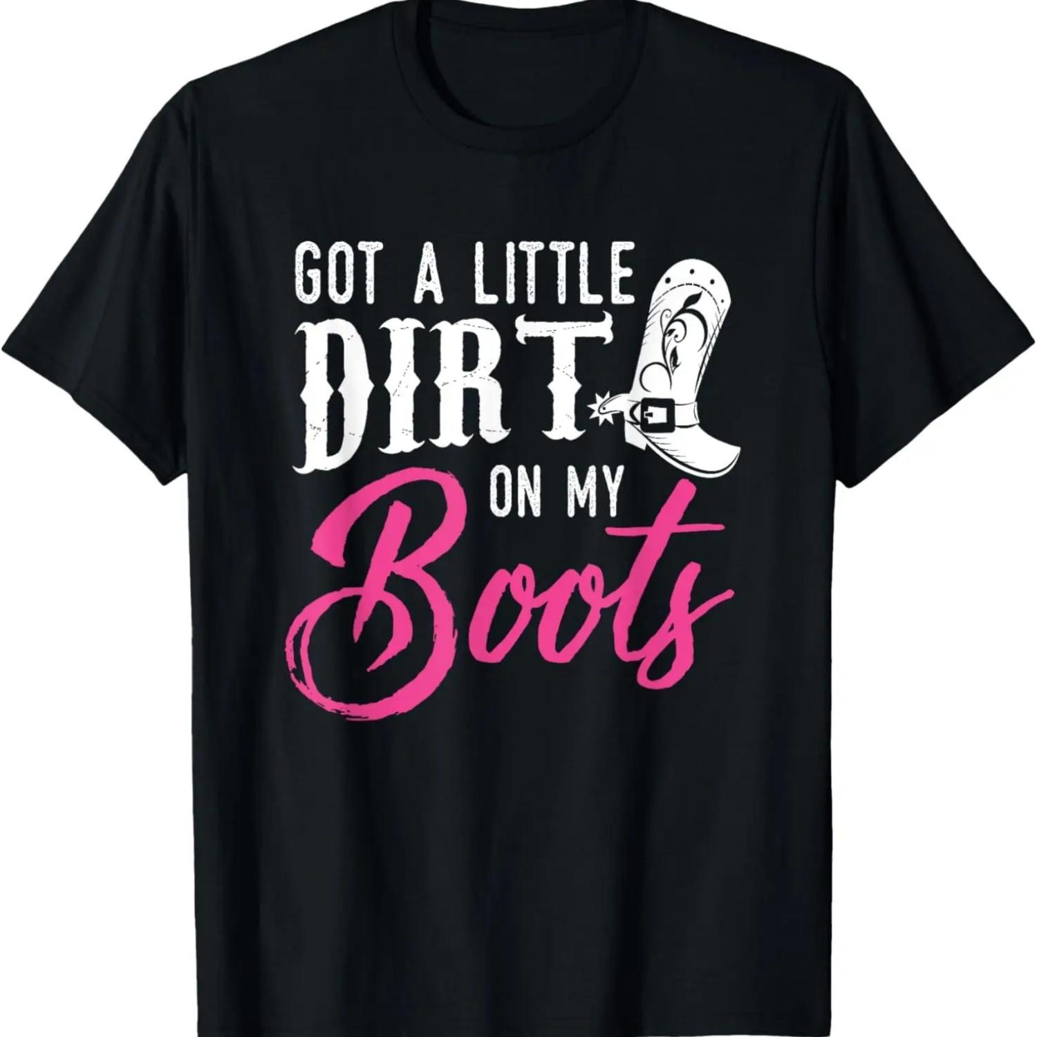 Little Dirt on my Boots T Shirt Country Music Love Gift Tee T-Shirt S чёрный