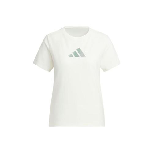 adidas sports pullover casual short-sleeve T-shirt for women, M грязно-белый