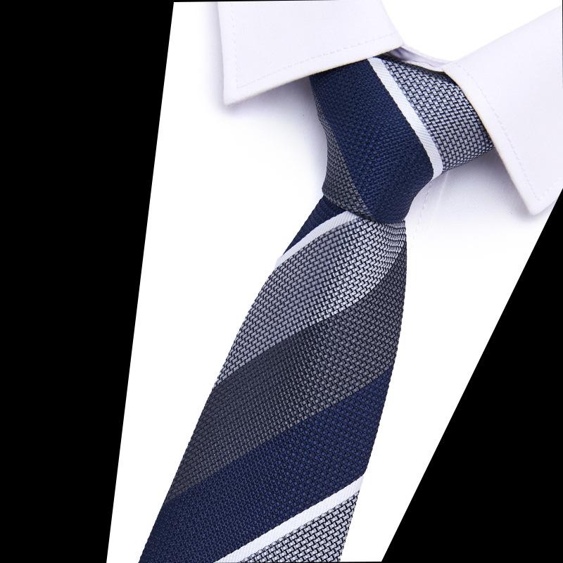 Men'S Tie Polyester Silk Jacquard Tie Men'S 7.5Cm