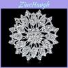 Alloy Silver Plated Water Drilled Brooch With Floral Design For Women Fashion Accessories