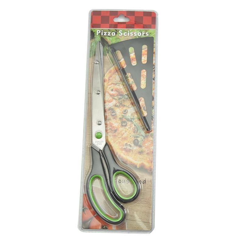 

Съемные ножницы-нож для пиццы с защитной лопаткой, нож для нарезки пиццы из нержавеющей стали, нож для нарезки лука-шалота, кухонные аксессуары зелёный