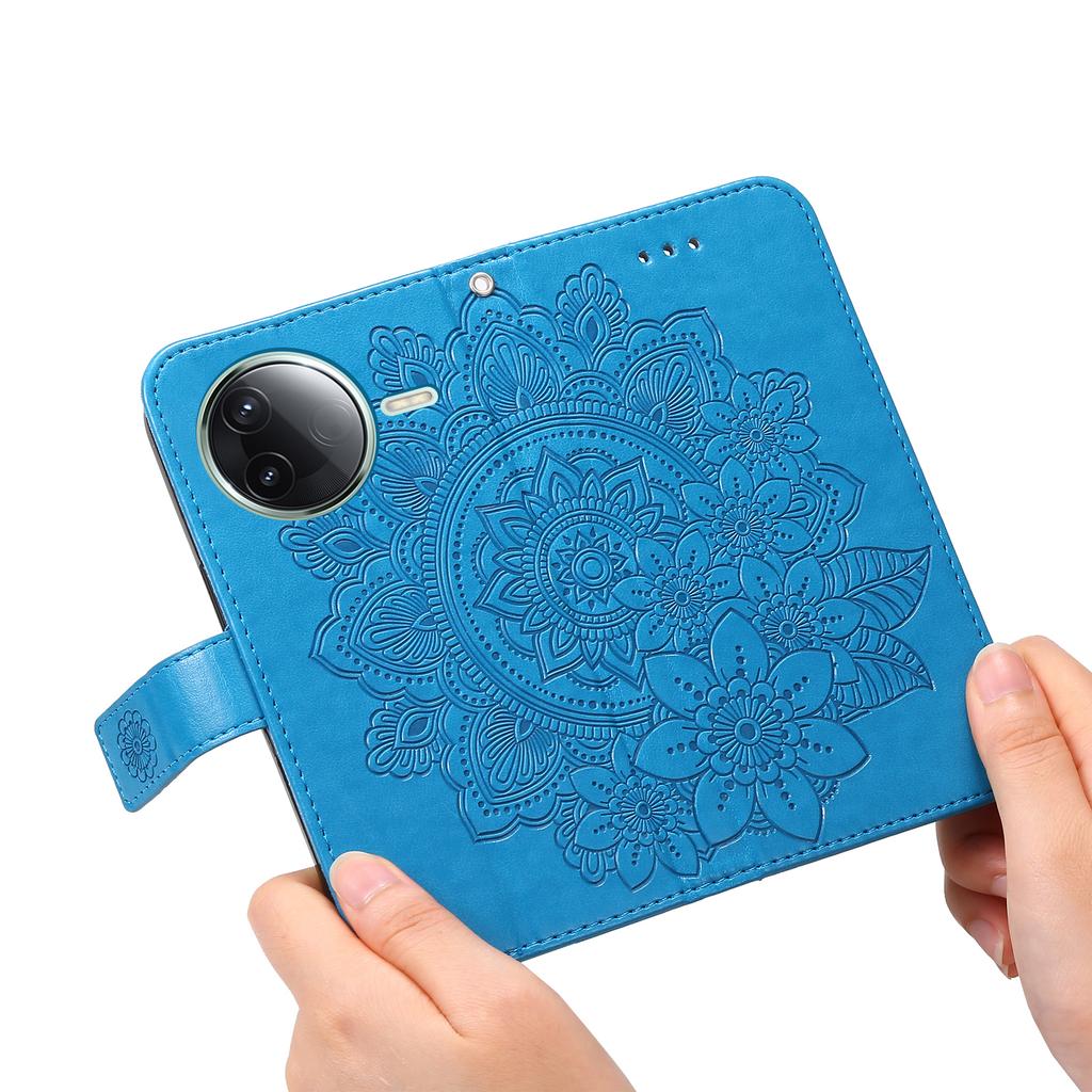 For Xiaomi Poco F7 Pro 5G/Redmi K80 5G Case Floral Pattern PU Leather Wallet Stand Phone Cover