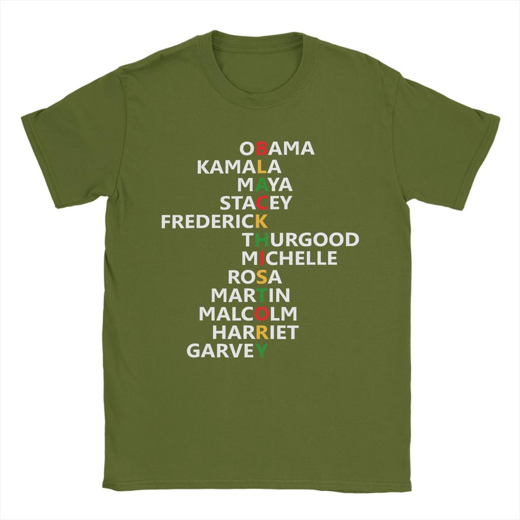 Black History Month Black Leaders Black History TShirt Summer TShirts Adult 100 Cotton O Neck 4XL 5XL 6XL Top Tees Basic Tops