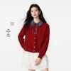 FivePlus Women's Color-block Plaid Knit Cardigan