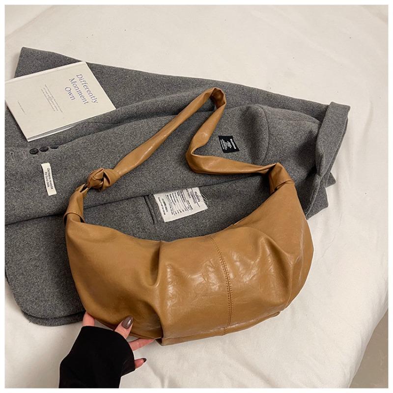 

Ретро мода сумка большой вместимости женская новая простая и универсальная сумка-пельмень нишевая высококлассная на плечо женская сумка хаки