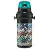 Skater Children's Plastic Water Bottle 480ml One Push Open/Close Antibacterial Child Friendly Lightweight Antibacterial Treatment Made In Japan Shinka