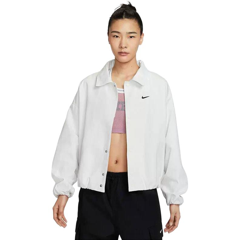 Nike White Casual Breathable Hooded Jacket Women Jackets HV1969-121 S