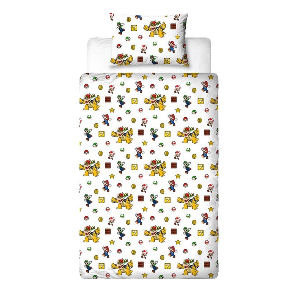 Super Mario Single Duvet Cover Set