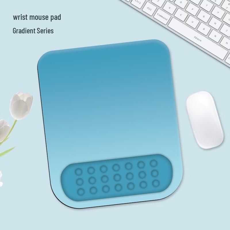 Fumede Blue Gradient Mouse Pad with Wrist Rest
