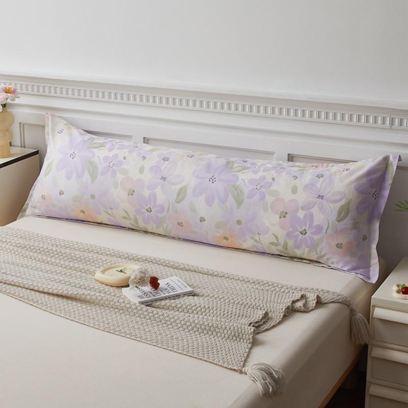 Soft Cotton Long Pillowcase 48x120/150/180cm Ins Style Floral Print Double Bed Single Piece