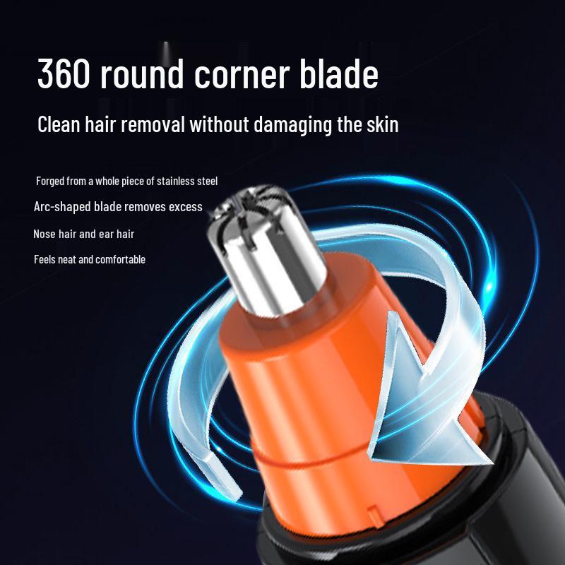 Rechargeable Electric Nose Hair Trimmer for Men - Scissors for Nostrils and Nose Hair Grooming