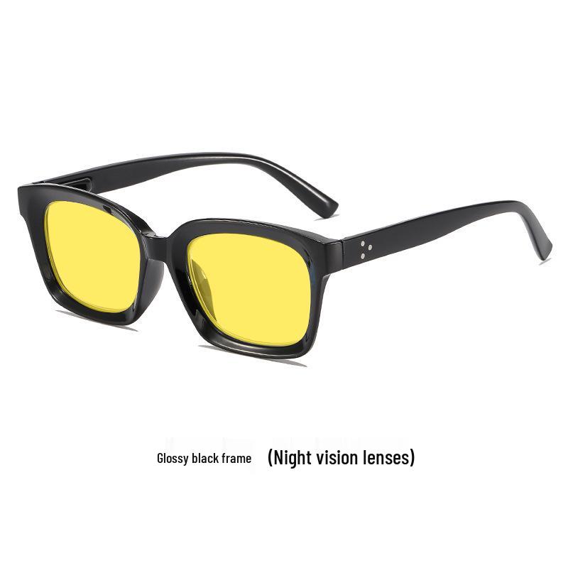 Unisex Large Frame Night Vision Anti-Blue Light Glasses with Spring Hinges