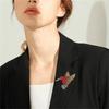 Elegant Sturdy Hummingbird Brooch with Rhinestones Detailing Ornament for Fashionable Women and Special Occasions